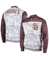 Men's Stitches Brown San Diego Padres Camo Full-Zip Jacket