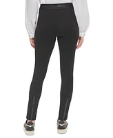 Karl Lagerfeld Paris Women's Zip-Detail Pull-On Pants