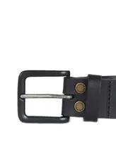 Barbour Men's Double Rivet Leather Belt with Tonal Buckle