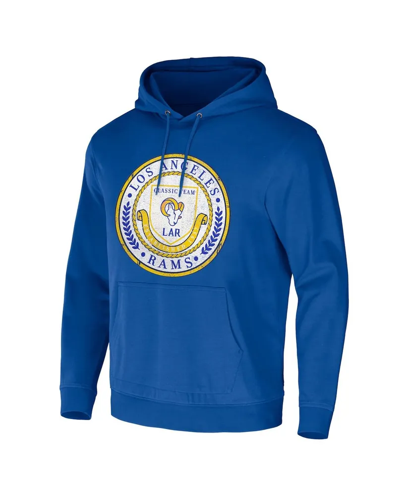 Men's Nfl x Darius Rucker Collection by Fanatics Royal Los Angeles Rams Washed Pullover Hoodie
