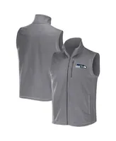 Men's Nfl x Darius Rucker Collection by Fanatics Gray Seattle Seahawks Polar Fleece Full-Zip Vest