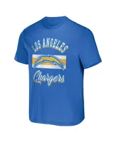 Men's Nfl x Darius Rucker Collection by Fanatics Powder Blue Los Angeles Chargers Stripe T-shirt