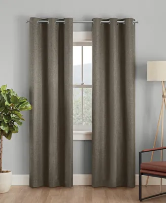 Eclipse Desmond Basketweave Blackout Thermaback Grommet 40" x 108" Curtain Panel