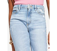 Guess Women's Frayed Mom Jeans