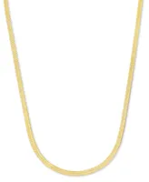 Lola Ade 18k Gold-Plated Stainless Steel Herringbone Chain 16" Collar Necklace