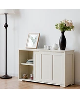 Costway Kitchen Storage Cabinet Sideboard Buffet Cupboard Wood
