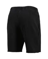 Men's Mitchell & Ness Black Chicago Bulls French Terry Tonal Fleece Shorts