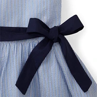 Hope & Henry Baby Girls Seersucker Peter Pan Collar Dress