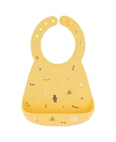 Bumkins Baby Girls Heart Printed Easy Pick Up Silicone Bib