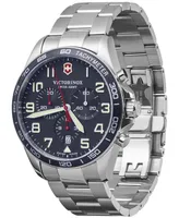 Victorinox Swiss Army Men's Chronograph FieldForce Stainless Steel Bracelet Watch 42mm