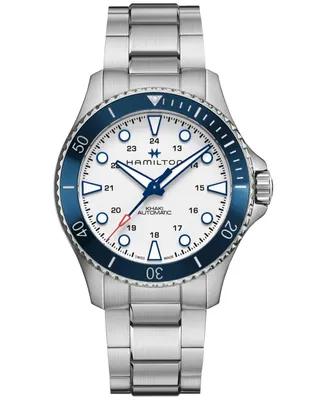 Hamilton Men's Swiss Automatic Khaki Navy Scuba Stainless Steel Bracelet Watch 43mm