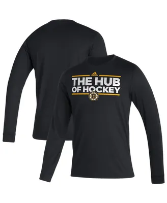 Men's adidas Black Boston Bruins Dassler Aeroready Creator Long Sleeve T-Shirt