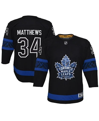Youth Boys Auston Matthews Black Toronto Maple Leafs Alternate Premier Player Jersey