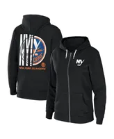 Women's Wear by Erin Andrews Black New York Islanders Sponge Fleece Full-Zip Hoodie