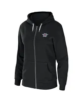 Women's Wear by Erin Andrews Black Washington Capitals Sponge Fleece Full-Zip Hoodie