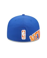 Men's New Era Blue York Knicks Side Split 59FIFTY Fitted Hat