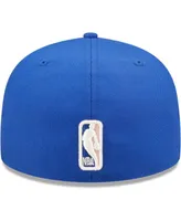 Men's New Era Royal Philadelphia 76ers 3x Nba Finals Champions Pop Sweat 59FIFTY Fitted Hat