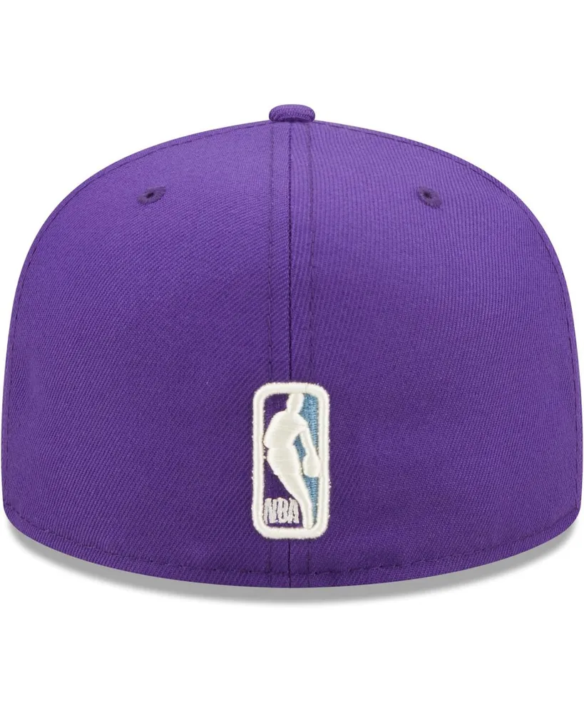 Men's New Era Purple Los Angeles Lakers 17x Nba Finals Champions Pop Sweat 59FIFTY Fitted Hat