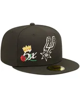 Men's New Era Black San Antonio Spurs 5x Nba Finals Champions Crown 59FIFTY Fitted Hat