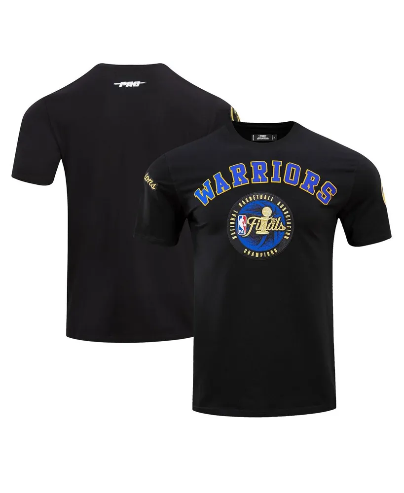 Men's Pro Standard Black Golden State Warriors 2022 Nba Finals Champions Double Knit Patch T-shirt