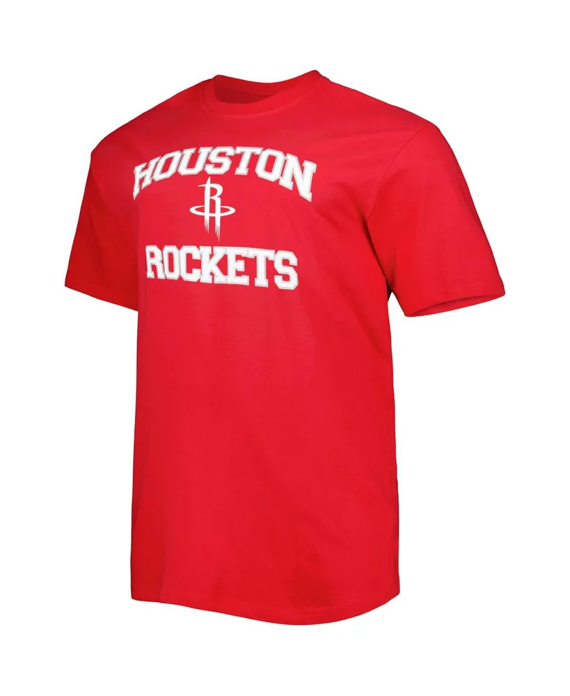 Men's Red Houston Rockets Big and Tall Heart Soul T-shirt