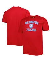 Men's Red Philadelphia 76ers Big and Tall Heart and Soul T-shirt