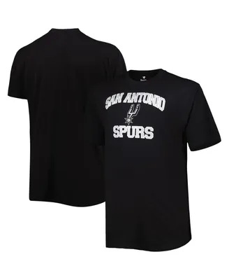 Men's Black San Antonio Spurs Big and Tall Heart Soul T-shirt