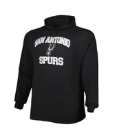 Men's Black San Antonio Spurs Big and Tall Heart Soul Pullover Hoodie