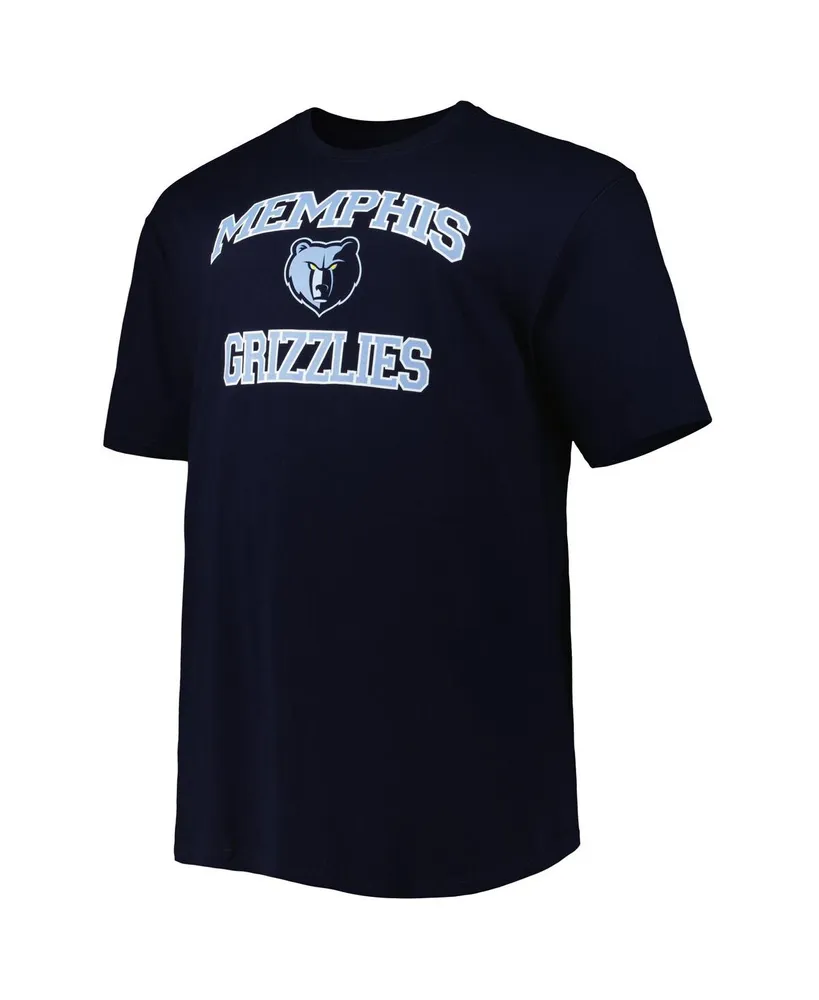 Men's Navy Memphis Grizzlies Big and Tall Heart Soul T-shirt