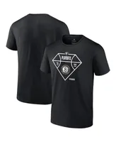 Men's Fanatics Black Brooklyn Nets 2022 Nba Playoffs Diamond Tip Off T-shirt