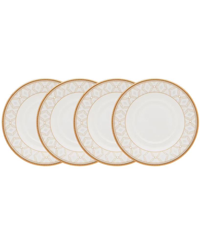 Noritake Noble Pearl Set Of 4 Saucers, 6"