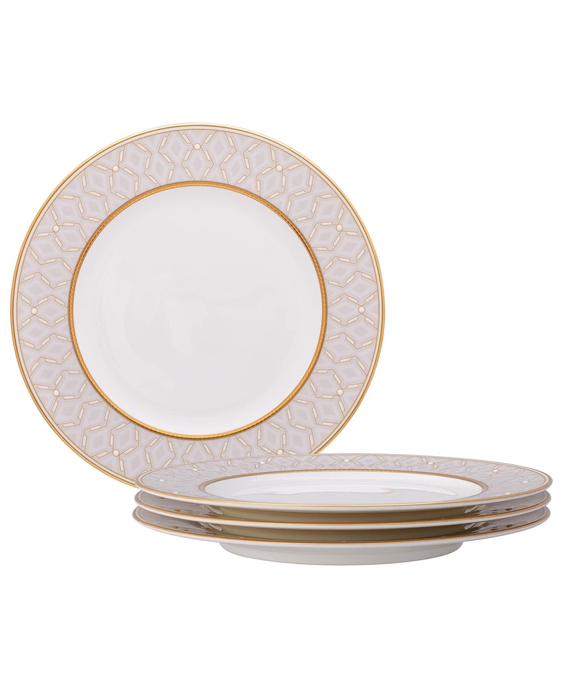 Noritake Noble Pearl Set Of 4 Salad Plates, 8-1/2"