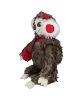 Northlight Plush Sitting Sloth Christmas Tabletop Decoration, 12"