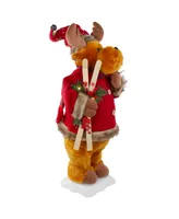 Northlight Lighted and Animated Musical Moose Christmas Figure, 24"