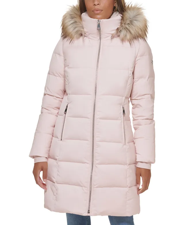 Michael Kors Women's Quilted Faux-Fur-Collar Anorak Puffer Coat