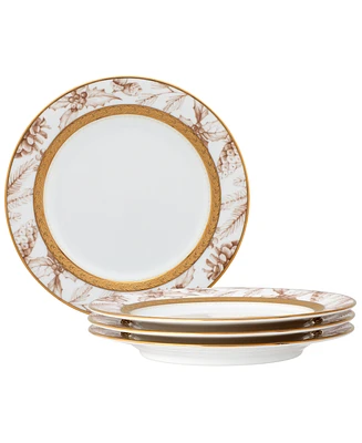 Charlotta Gold Set of 4 Holiday Harvest Appetizer Plates, 6-1/4"