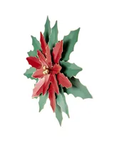 Northlight Large Metal Poinsettia Christmas Wall Hanging, 16.25"