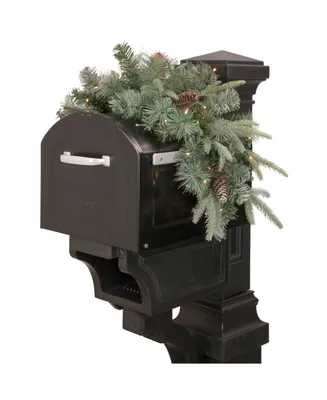 Northlight Pre- Lit Pine Cone and Artificial Mixed Pine Christmas Mailbox Swag, 36"