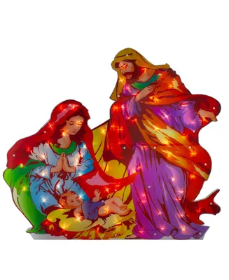 Northlight Lighted Holy Family Nativity Scene Christmas Outdoor Decoration, 38"