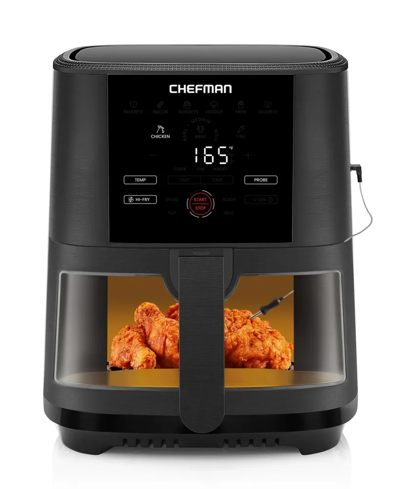 Chefman Quart Air Fryer Easy View Window Digital with Temperature Probe