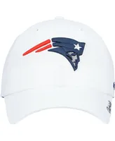Women's '47 White New England Patriots Miata Clean Up Logo Adjustable Hat