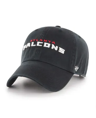 Men's '47 Black Atlanta Falcons Clean Up Script Adjustable Hat