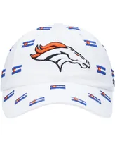 Women's '47 White Denver Broncos Confetti Clean Up Adjustable Hat