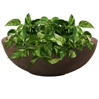 Sunnydaze Decor 20.75 in Percival Round Polyresin Outdoor Planter