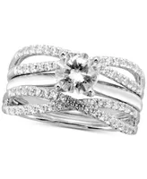 Diamond Infinity Enhancer Ring (1/2 ct. t.w.) in 14k White Gold