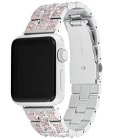 Coach Stainless Steel Crystal Apple Bracelet, 38, 40, 41mm