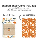 Big Dot of Happiness Happy Thanksgiving - Bingo Cards & Markers - Fall Harvest Party Bingo Game 18 Ct