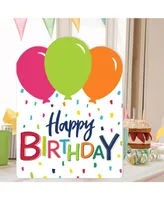 Cheerful Happy Birthday - Colorful Giant Greeting Card - Shaped Jumborific Card