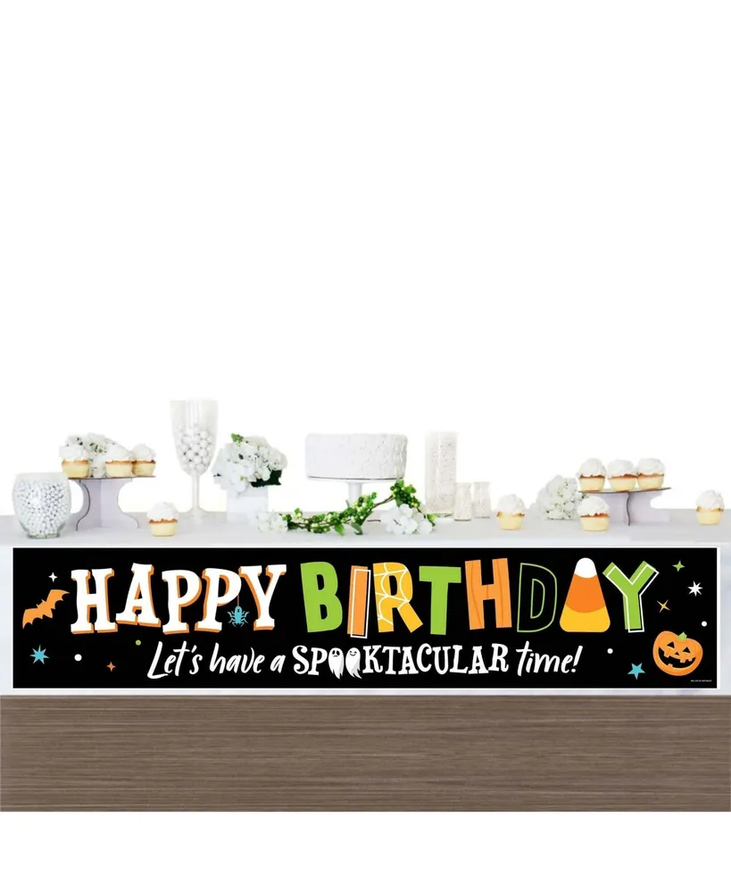 Jack-o'-Lantern Halloween - Happy Birthday Kids Halloween Decor Party Banner
