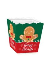 Big Dot of Happiness Gingerbread Christmas - Mini Favor Boxes Holiday Party Treat Candy Boxes - 12 Ct